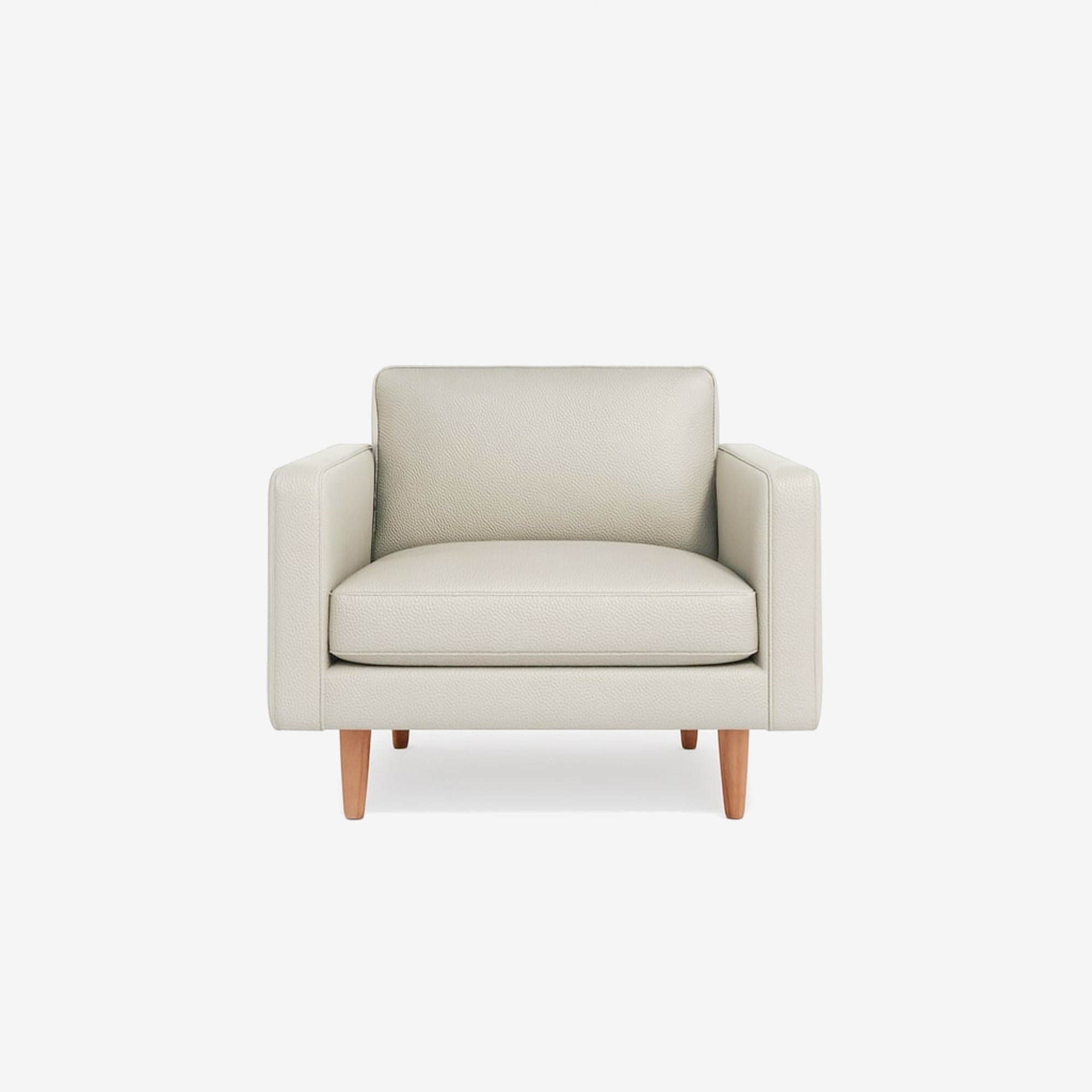 Hugh Leather Armchair - Rio Light Taupe