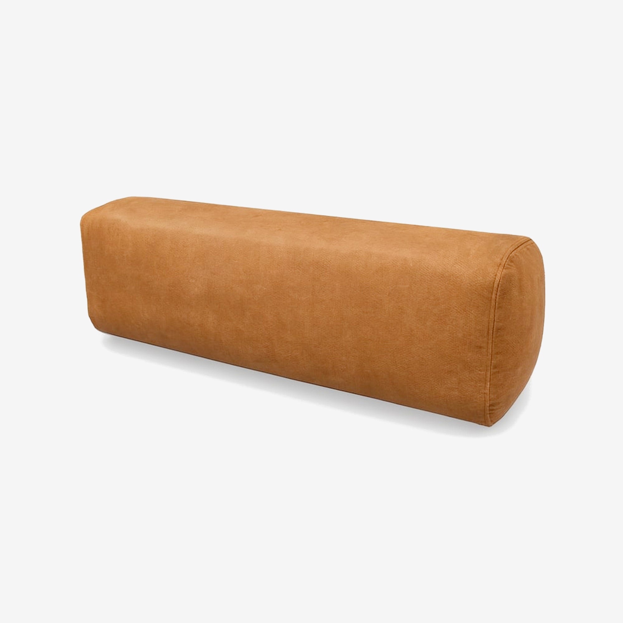 Hugh Leather Bolster Cushion - Kansas Cognac