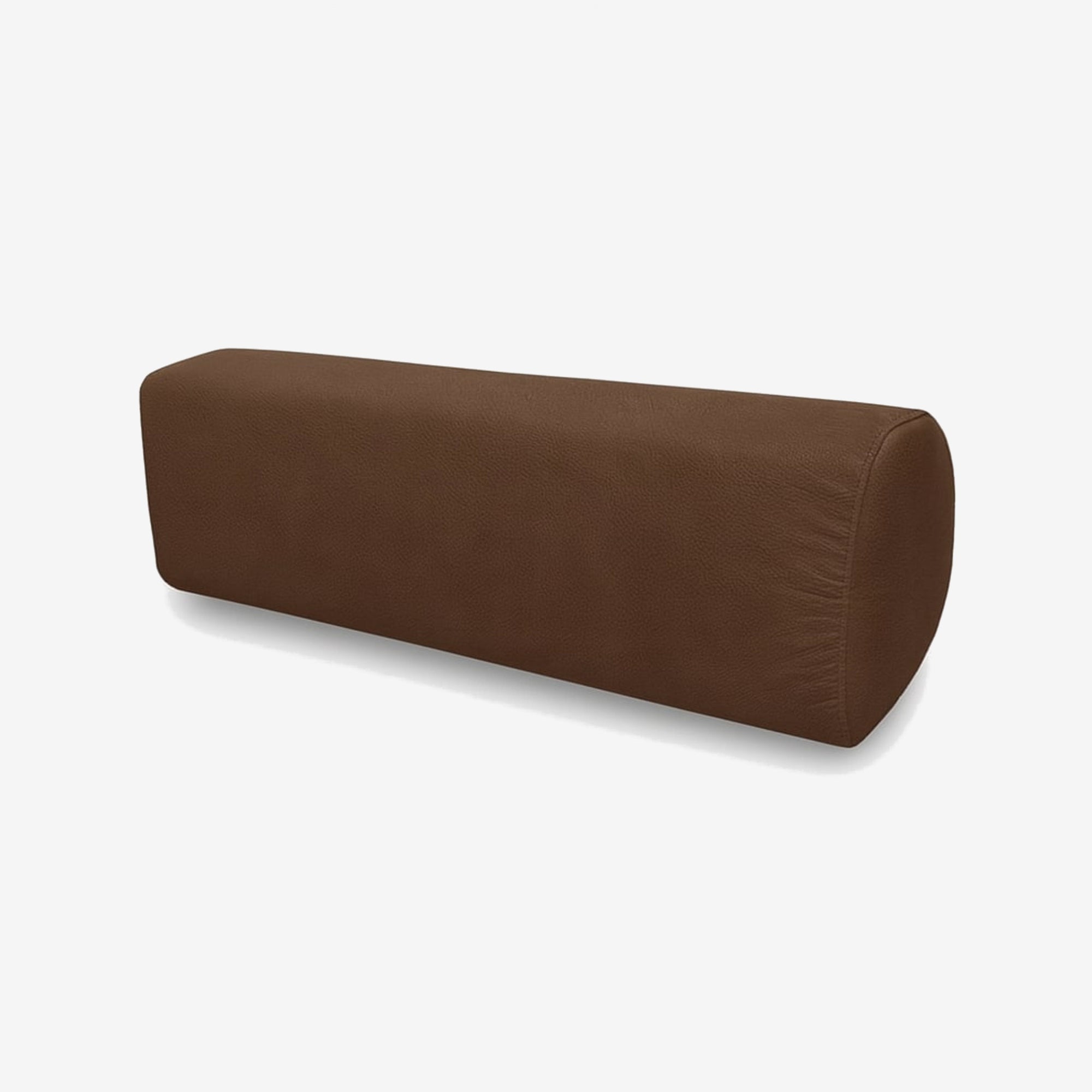 Hugh Leather Bolster Cushion - Natural Brown