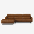 Maison L-Shaped Leather Sofa - Chester Cocoa - Left