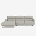 Maison L-Shaped Fabric Sofa Grey Left