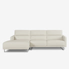 Maison L-Shaped Fabric Sofa Ivory Left