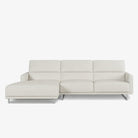 Maison L-Shaped Fabric Sofa White Left