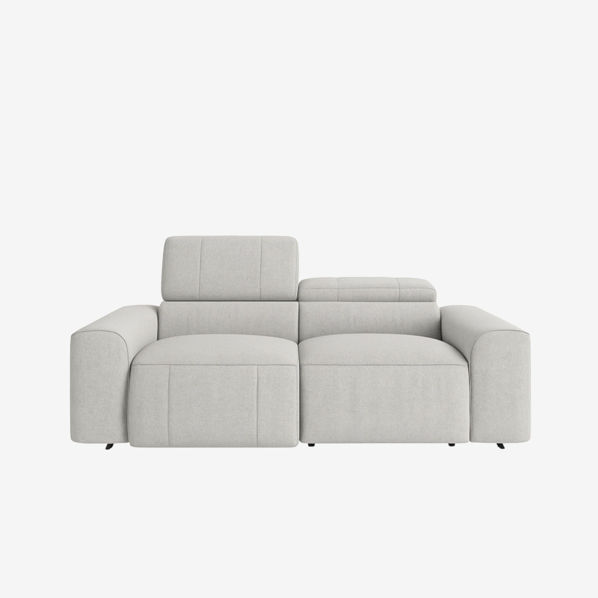 Manhattan 2 Seater Fabric Recliner Sofa Grey