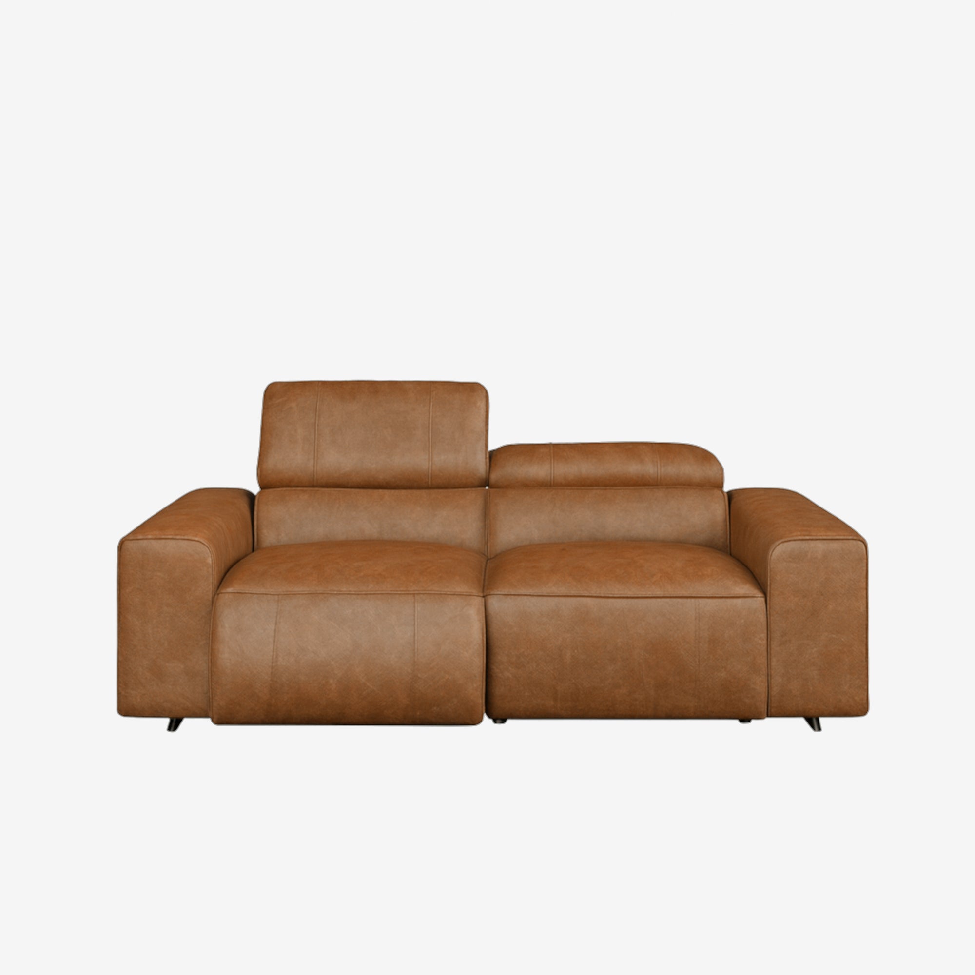 Manhattan 2 Seater Leather Recliner Sofa Chester Cocoa