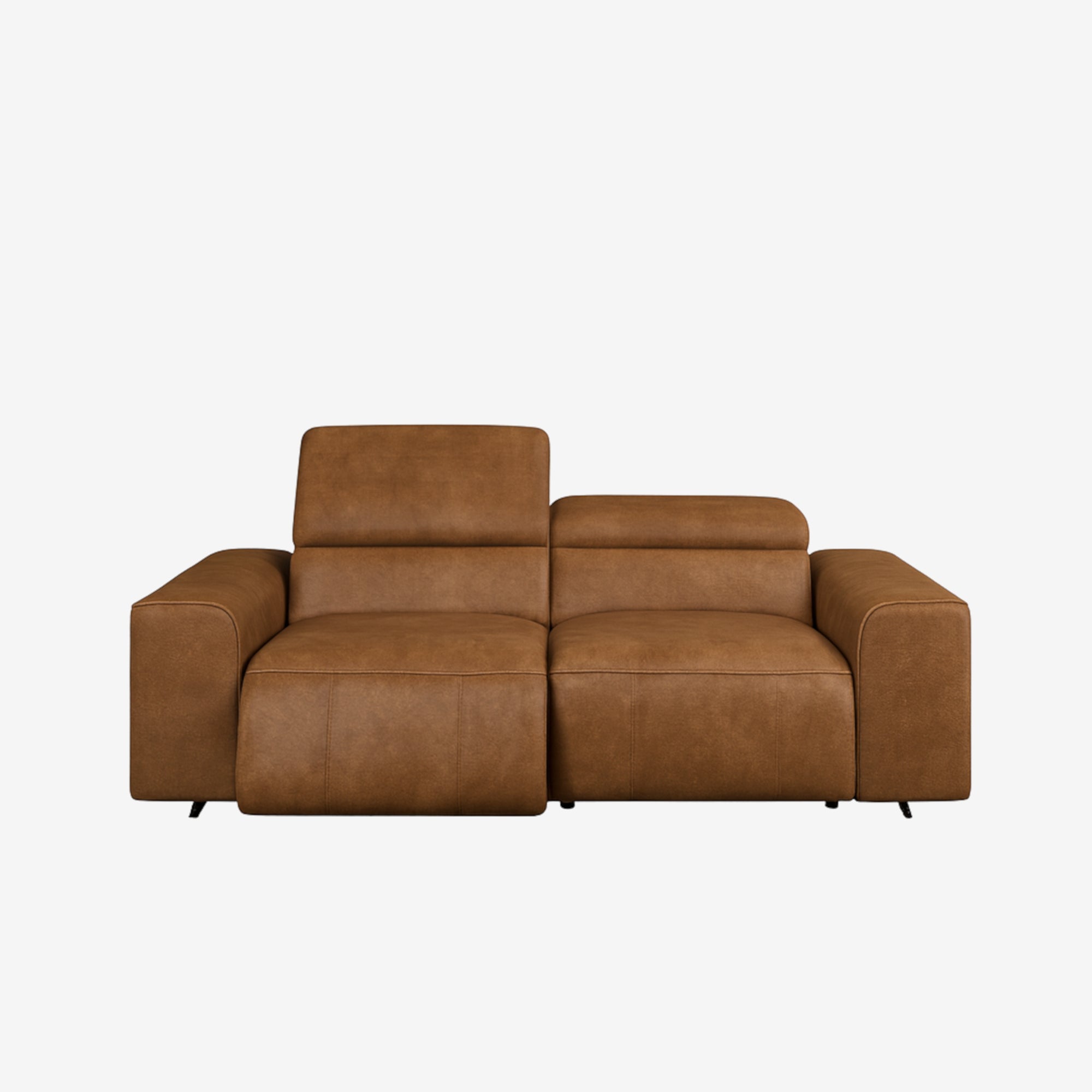 Manhattan 2 Seater Leather Recliner Sofa Kansas Cognac