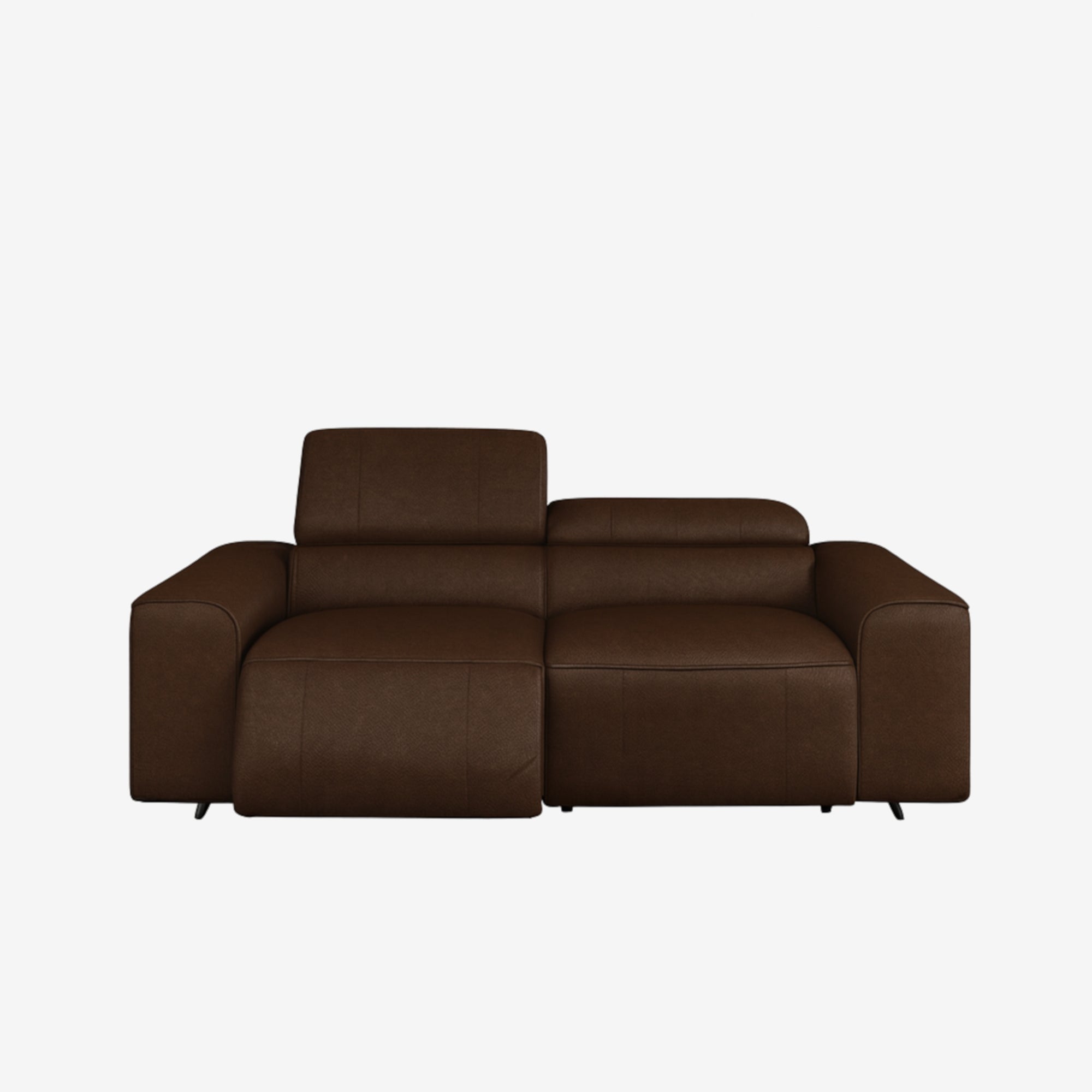 Manhattan 2 Seater Leather Recliner Sofa Natural Brown