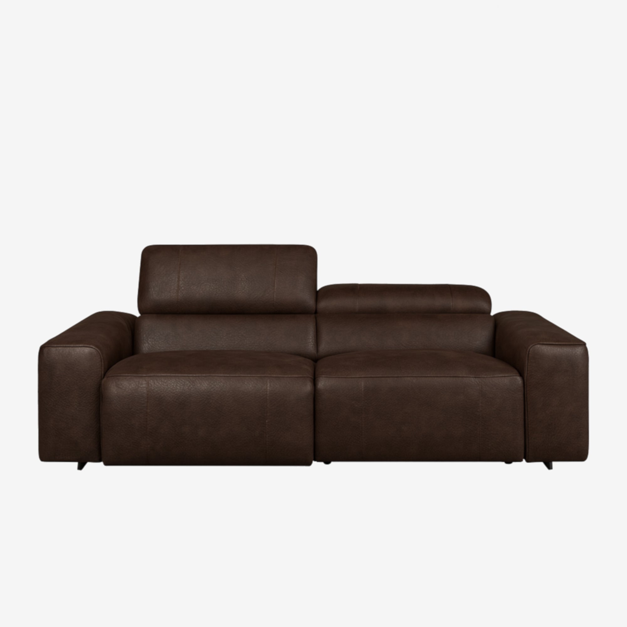 Manhattan 3 Seater Leather Recliner Sofa Natural Brown