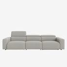 Manhattan 4 Seater Fabric Recliner Sofa Grey