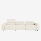 Manhattan 4 Seater Fabric Recliner Sofa Ivory