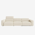 Manhattan 4 Seater Fabric Recliner Sofa Oat