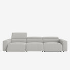 Manhattan 4 Seater Fabric Recliner Sofa Sand