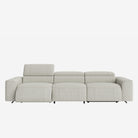 Manhattan 4 Seater Fabric Recliner Sofa Stone