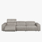 Manhattan 4 Seater Leather Recliner Sofa - Chester Haze