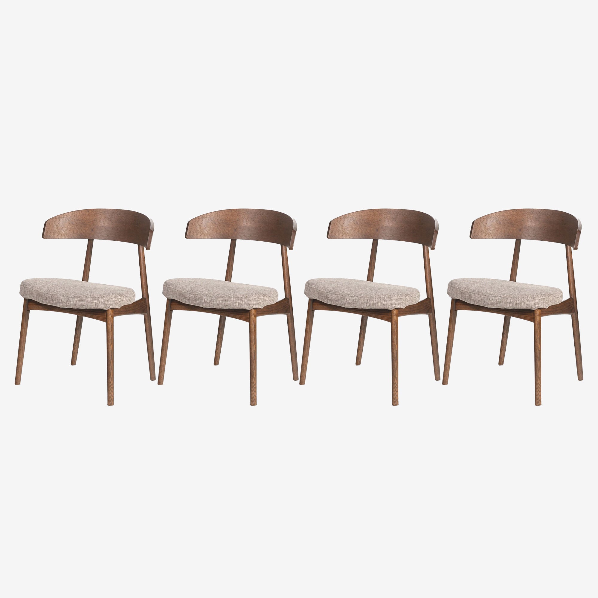 Matilda Dining Chair Set for 4 - Caramel Oak