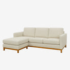 Noah Reversible L-Shaped Fabric Sofa Oat Left