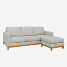 Noah Reversible L-Shaped Fabric Sofa Sand Right