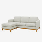 Noah Reversible L-Shaped Fabric Sofa Stone Left
