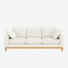 Noah 3 Seater Fabric Sofa White
