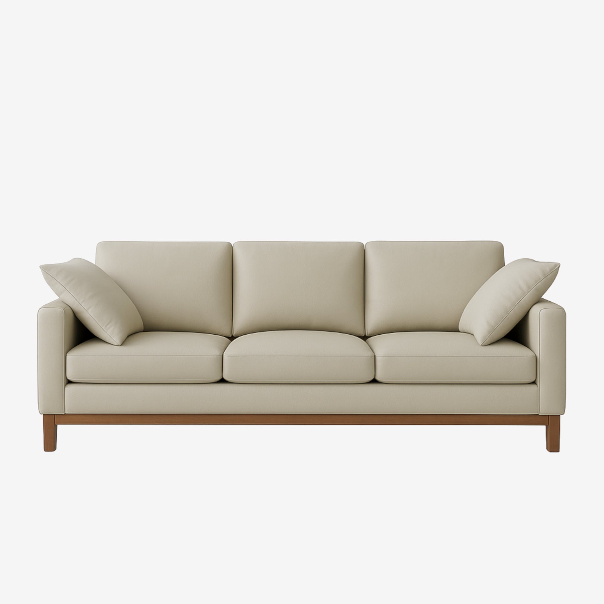 Noah 3 Seater Leather Sofa - Rio Light Taupe