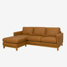 Noah Reversible L-Shaped Lounge Sofa - Chester Tan - Left