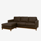 Noah Reversible L-Shaped Lounge Sofa - Chester Walnut - Left