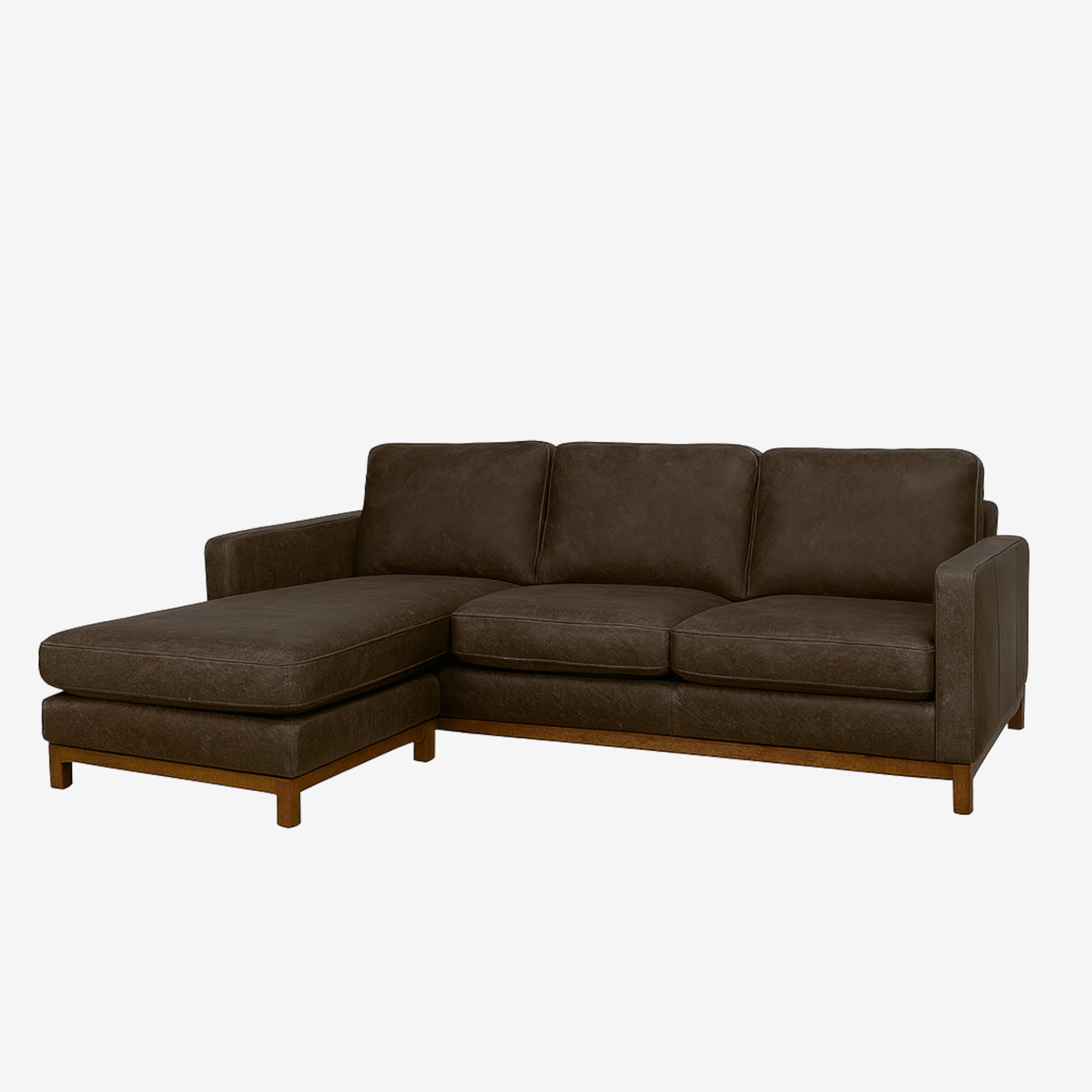 Noah Reversible L-Shaped Lounge Sofa - Chester Walnut - Left