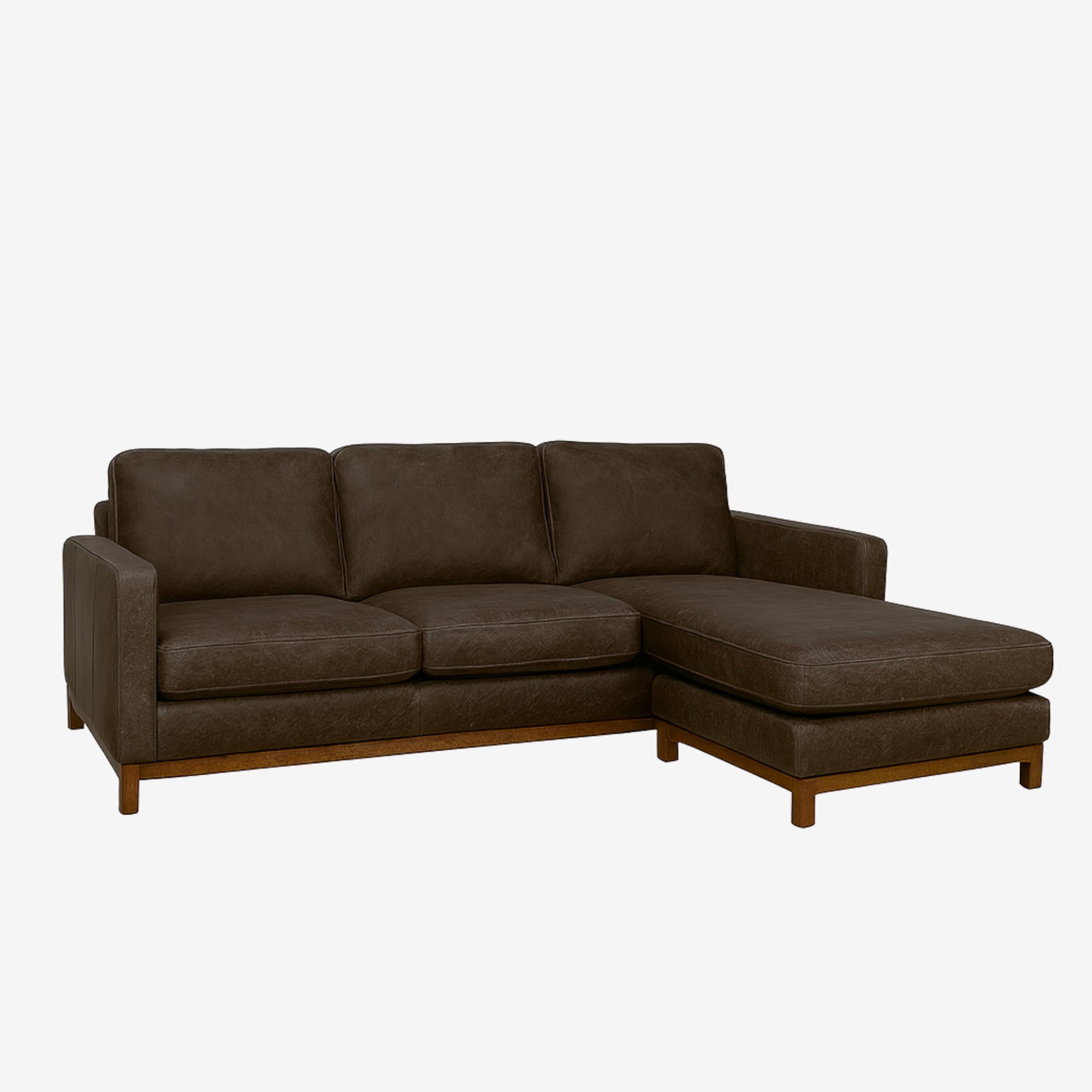 Noah Reversible L-Shaped Lounge Sofa  - Chester Walnut - Right 