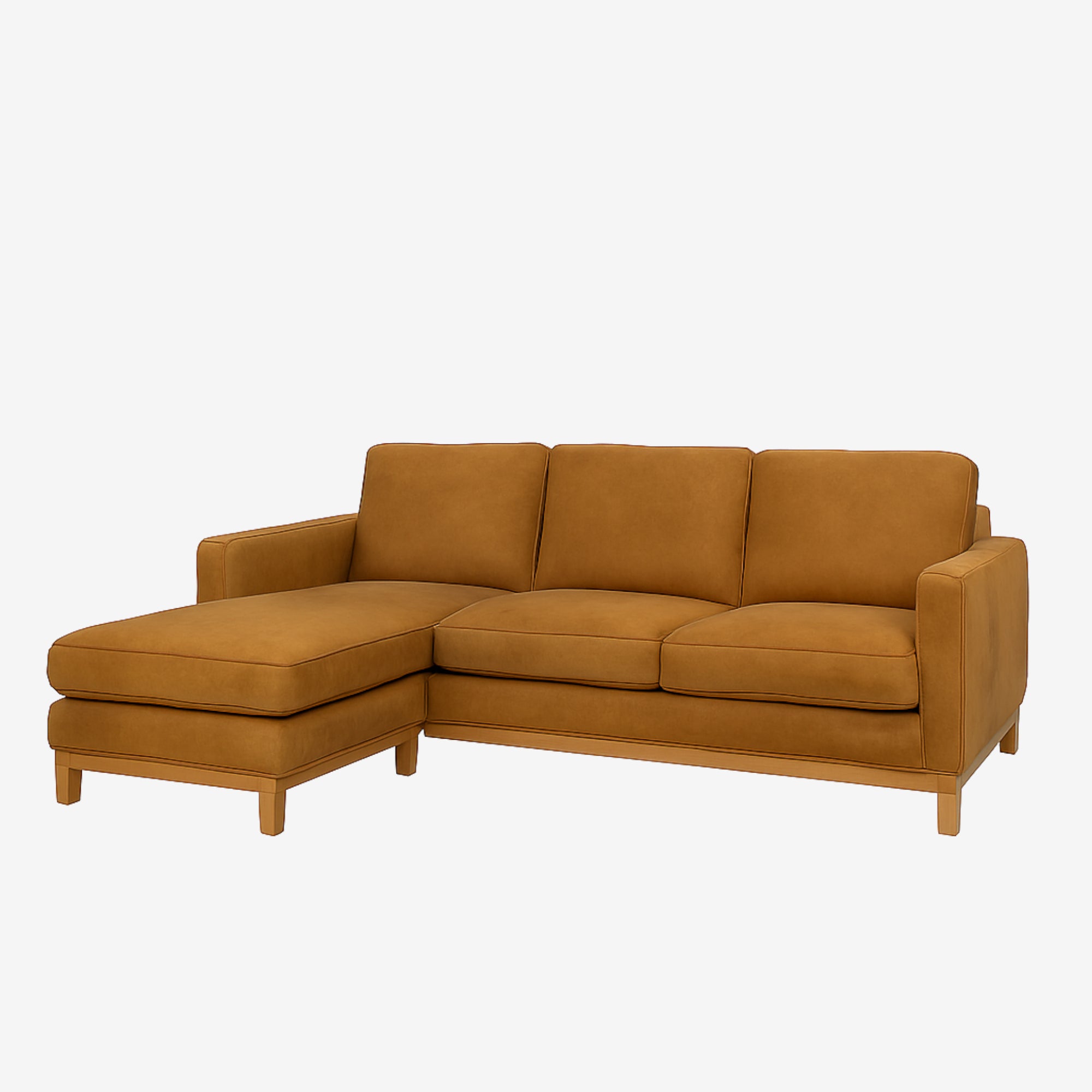 Noah Reversible L-Shaped Lounge Sofa - Kansas Cognac - Left
