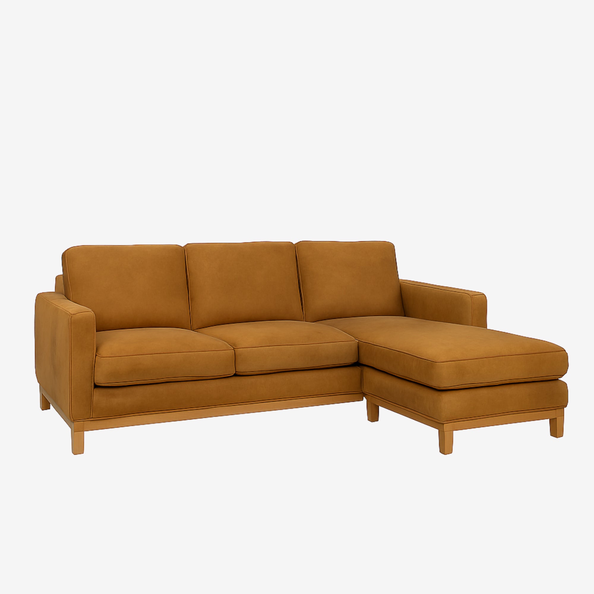 Noah Reversible L-Shaped Lounge Sofa - Kansas Cognac - Right