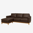 Noah Reversible L-Shaped Lounge Sofa   - Natural Brown - Left