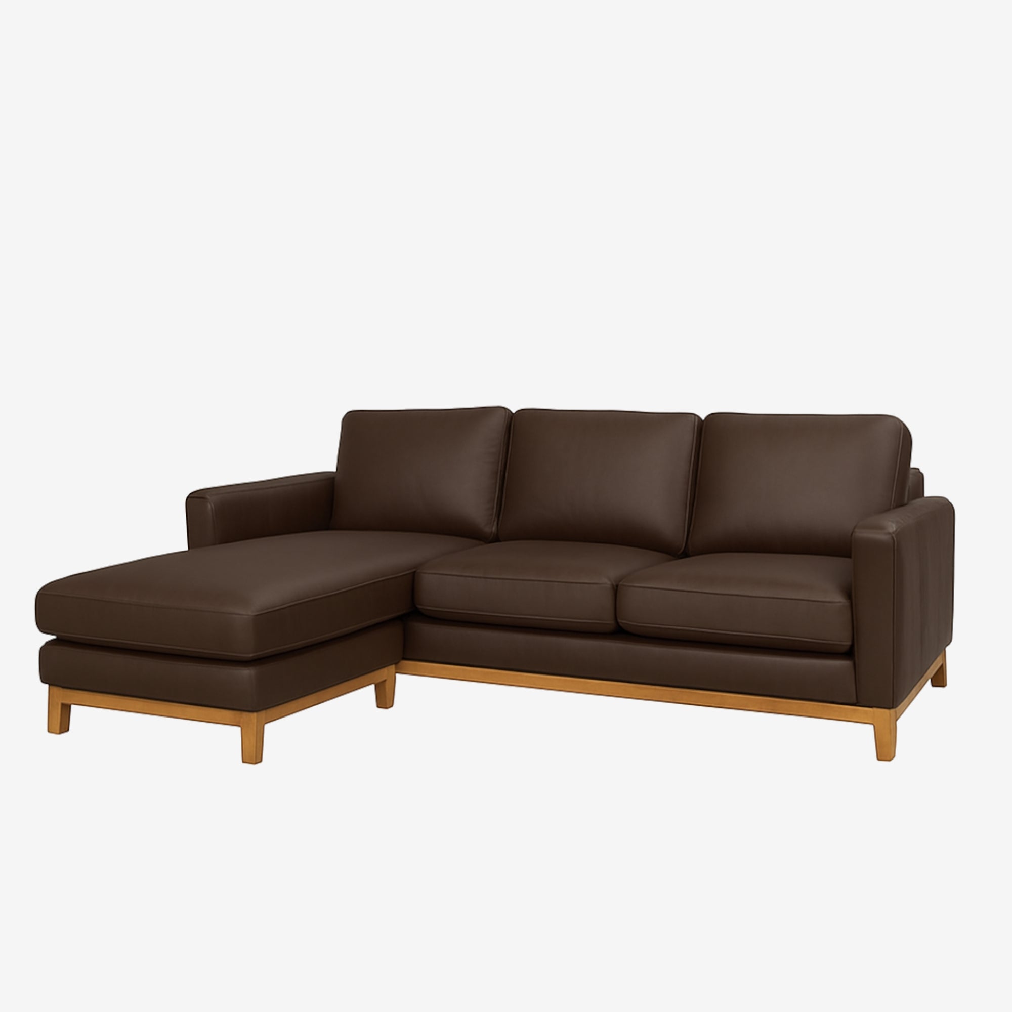 Noah Reversible L-Shaped Lounge Sofa   - Natural Brown - Left