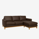 Noah Reversible L-Shaped Lounge Sofa  - Natural Brown - Right
