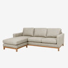 Noah Reversible L-Shaped Lounge Sofa  - Rio Light Taupe - Left