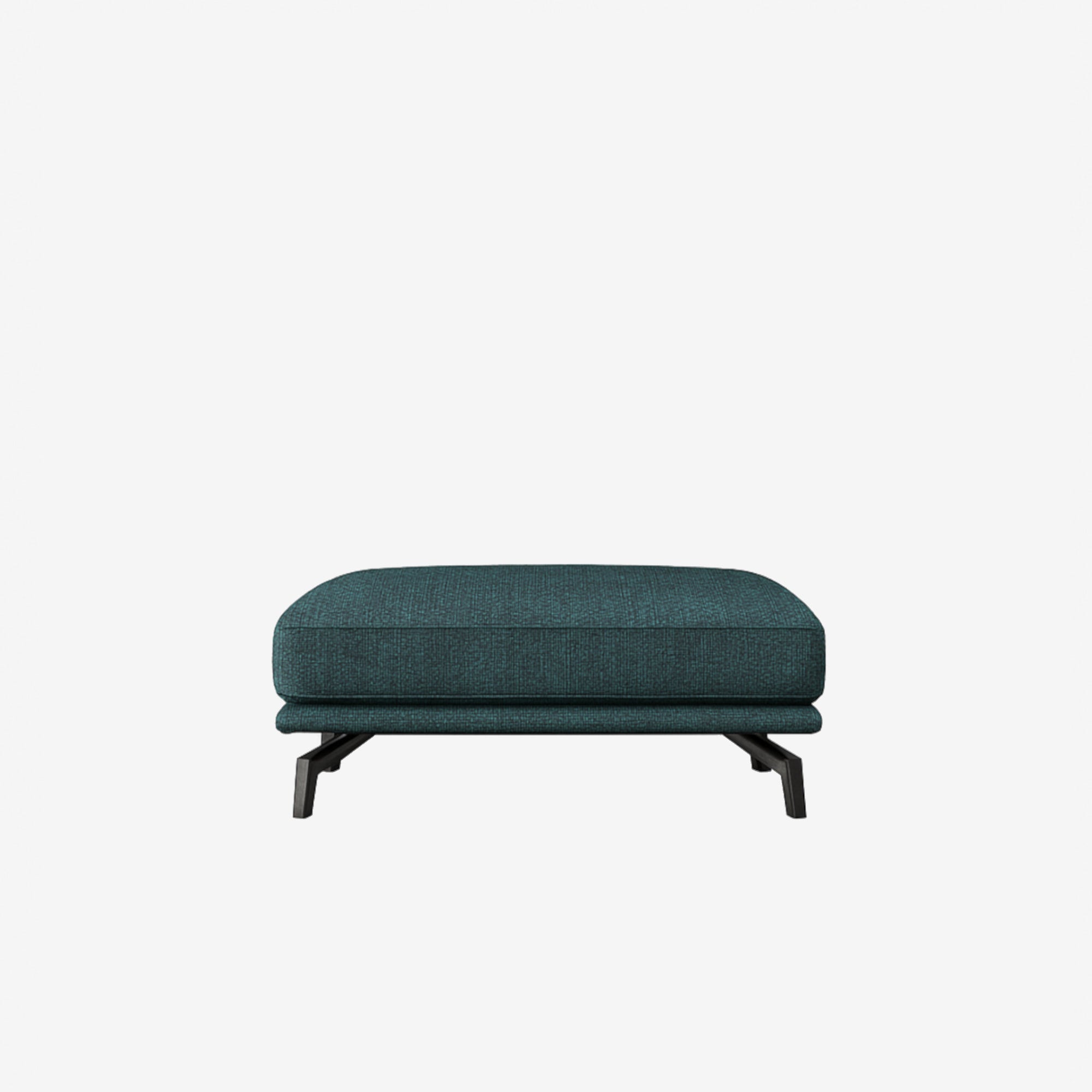 Portage Fabric Ottoman - Ocean