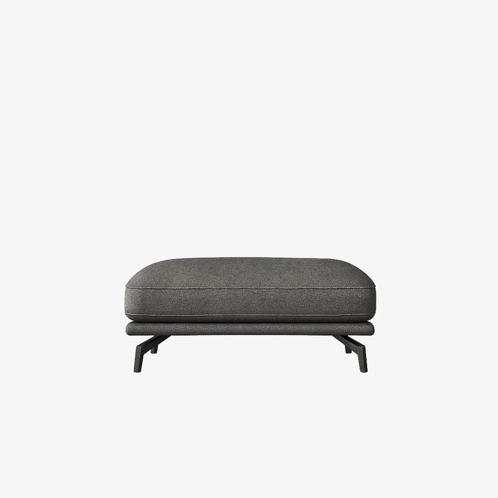 Portage Fabric Ottoman- Rhino