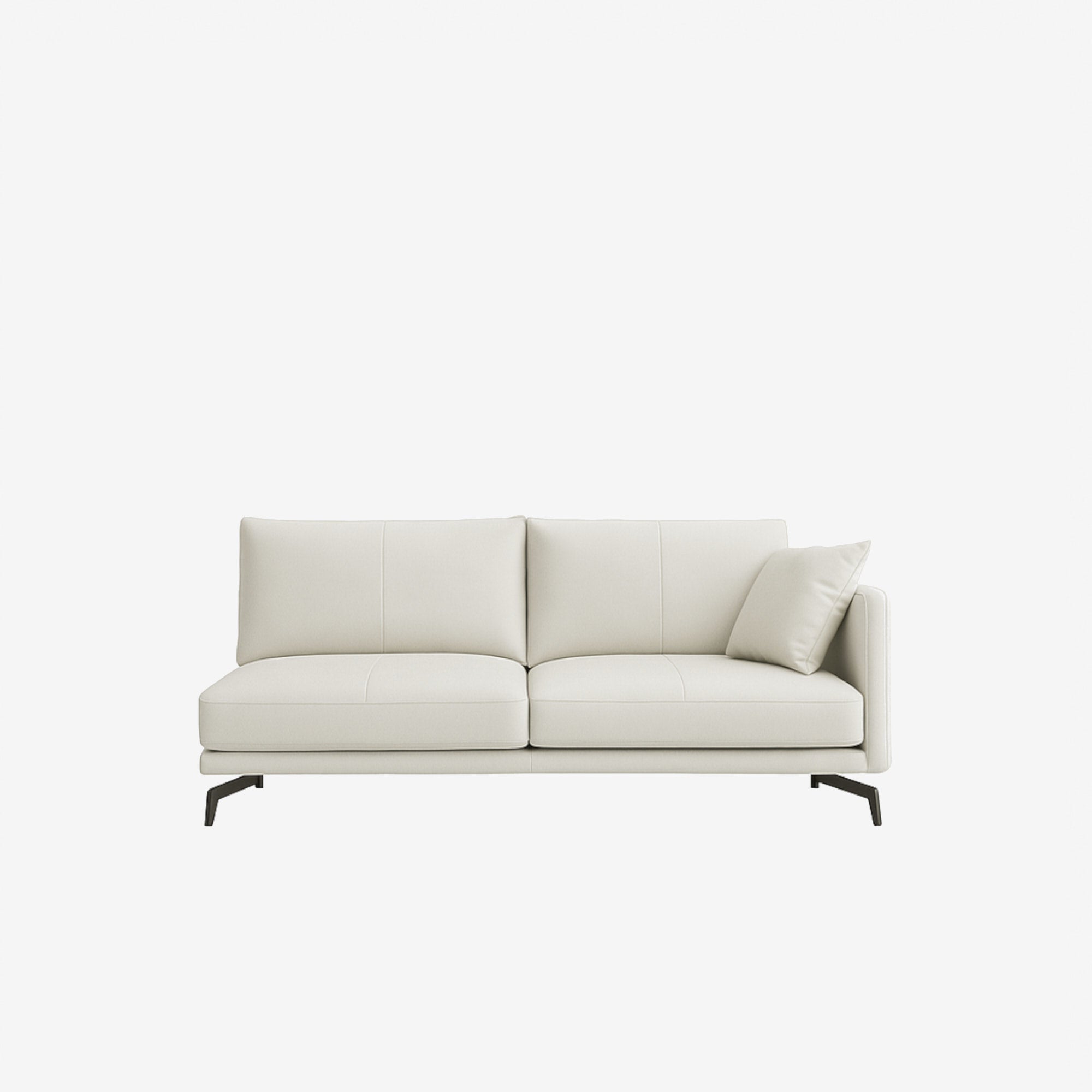Portage Side Leather Sofa Left - Brianne Light Taupe 