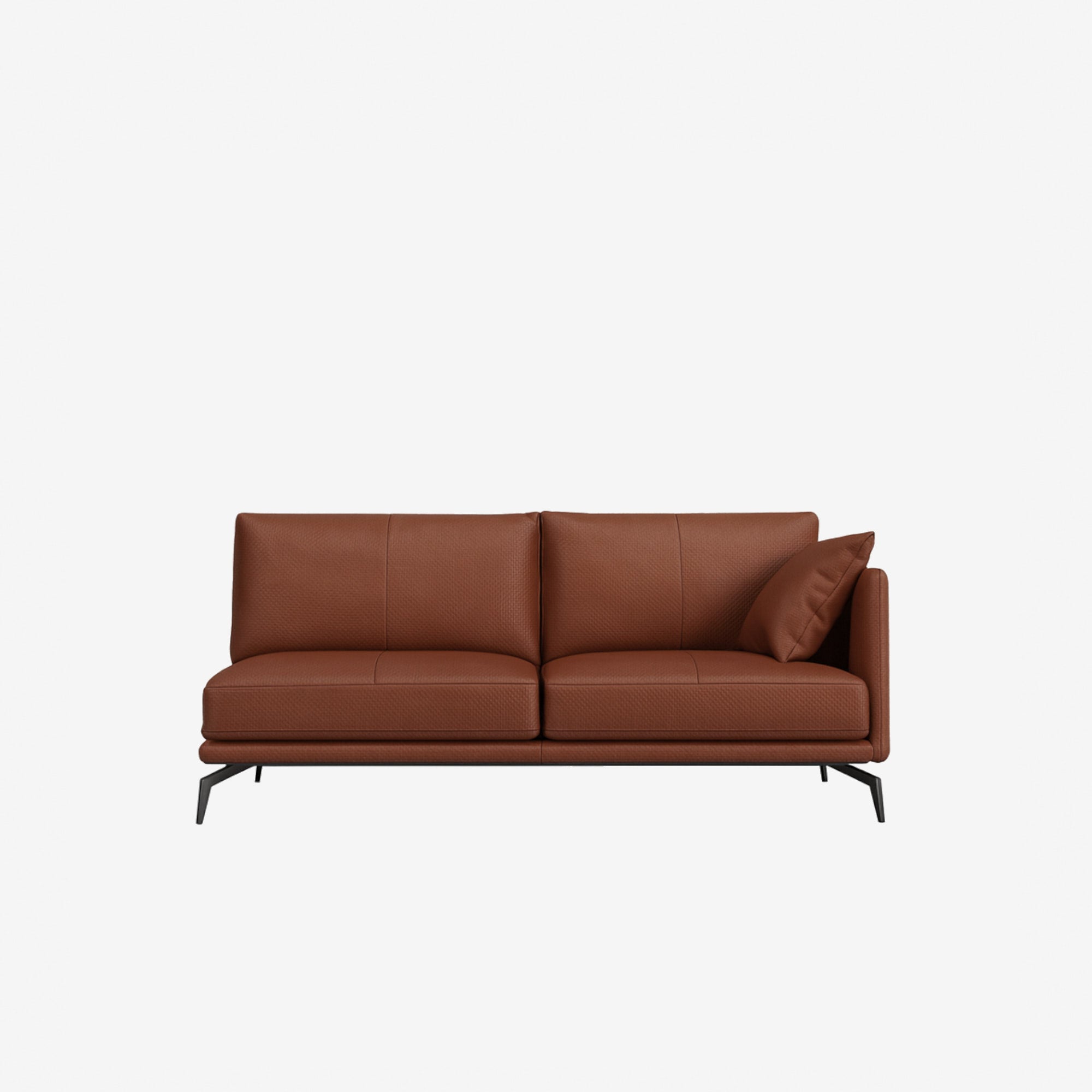 Portage Side Leather Sofa Left - Vedura Copper 