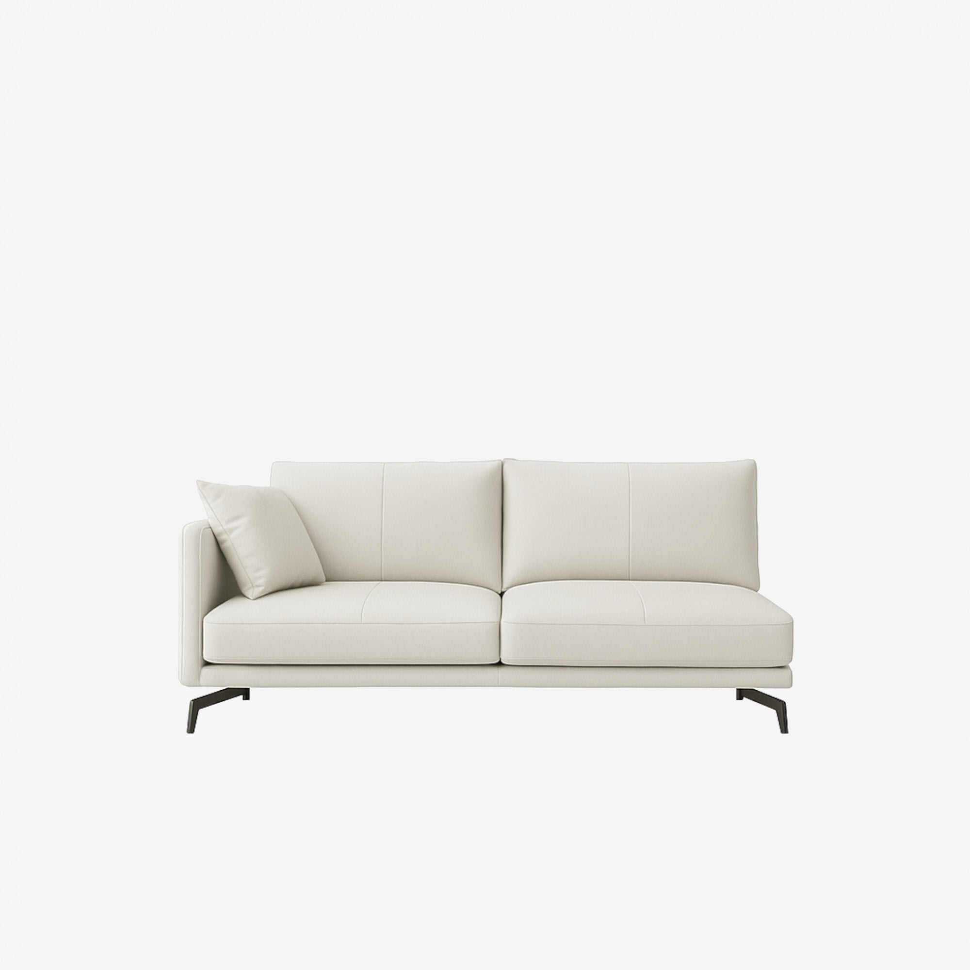 Portage Side Leather Sofa Right - Brianne Light Taupe