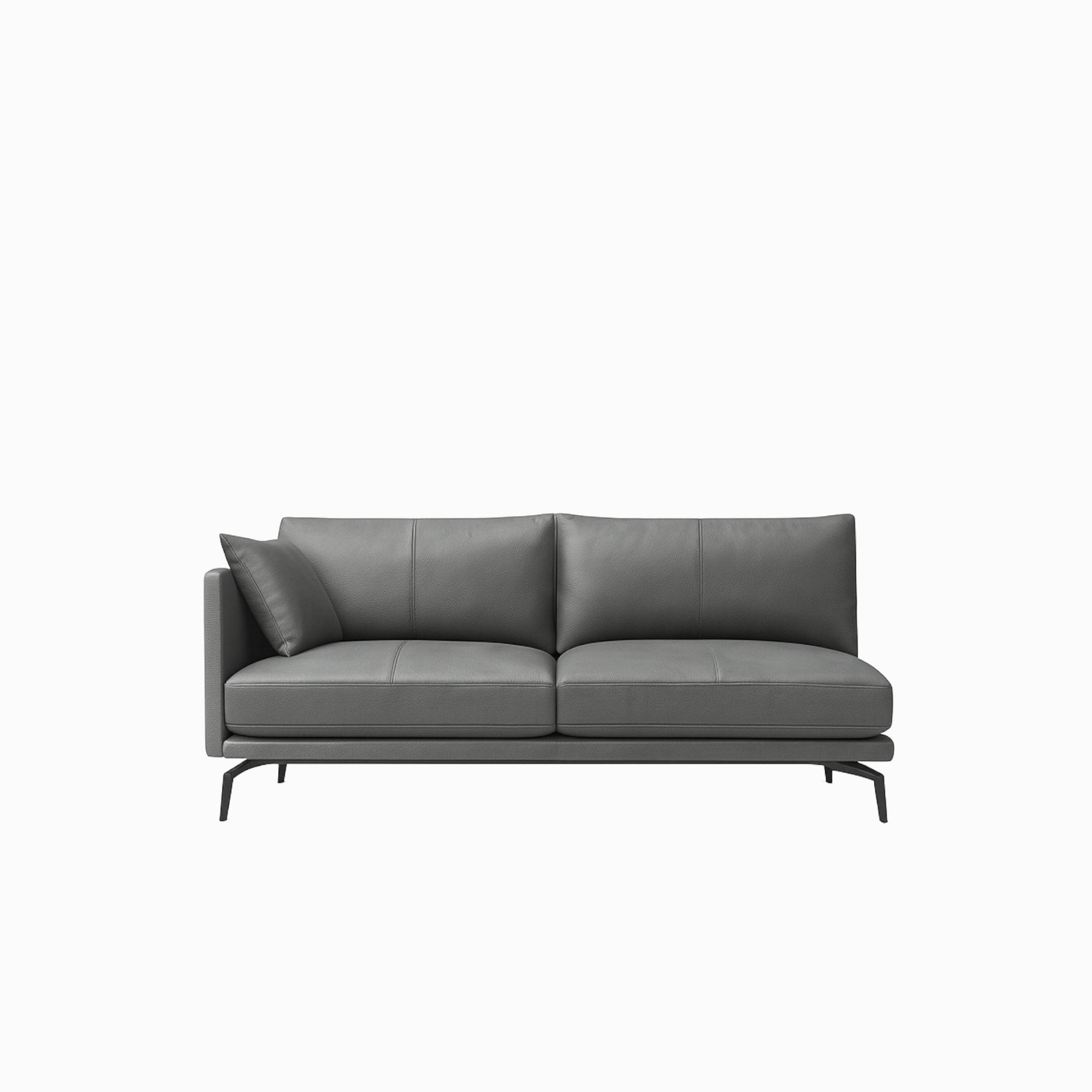 Portage Side Leather Sofa Right - Saint Taupe 