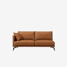 Portage Side Leather Sofa Right - Satine Natural Brown