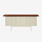 Graye Sideboard 1.6m Off White with Solid American Black Walnut Wood Top