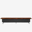 Graye TV Console 2.2m Charcoal with Solid American Black Walnut Wood Top