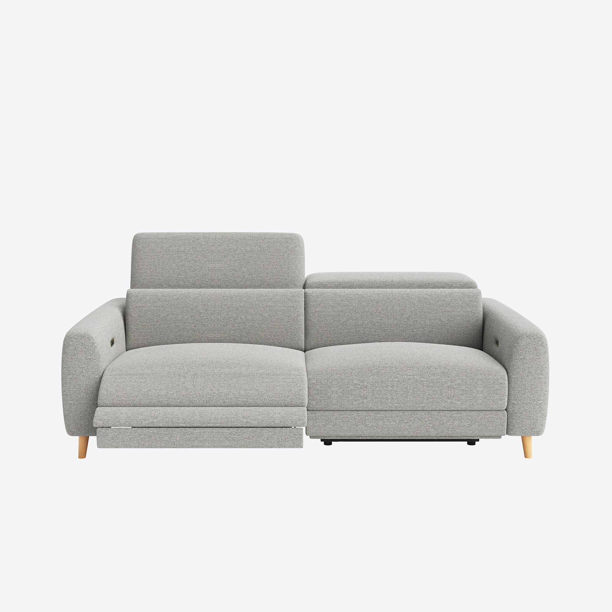 Hampton 3 Seater Fabric Recliner Sofa Grey