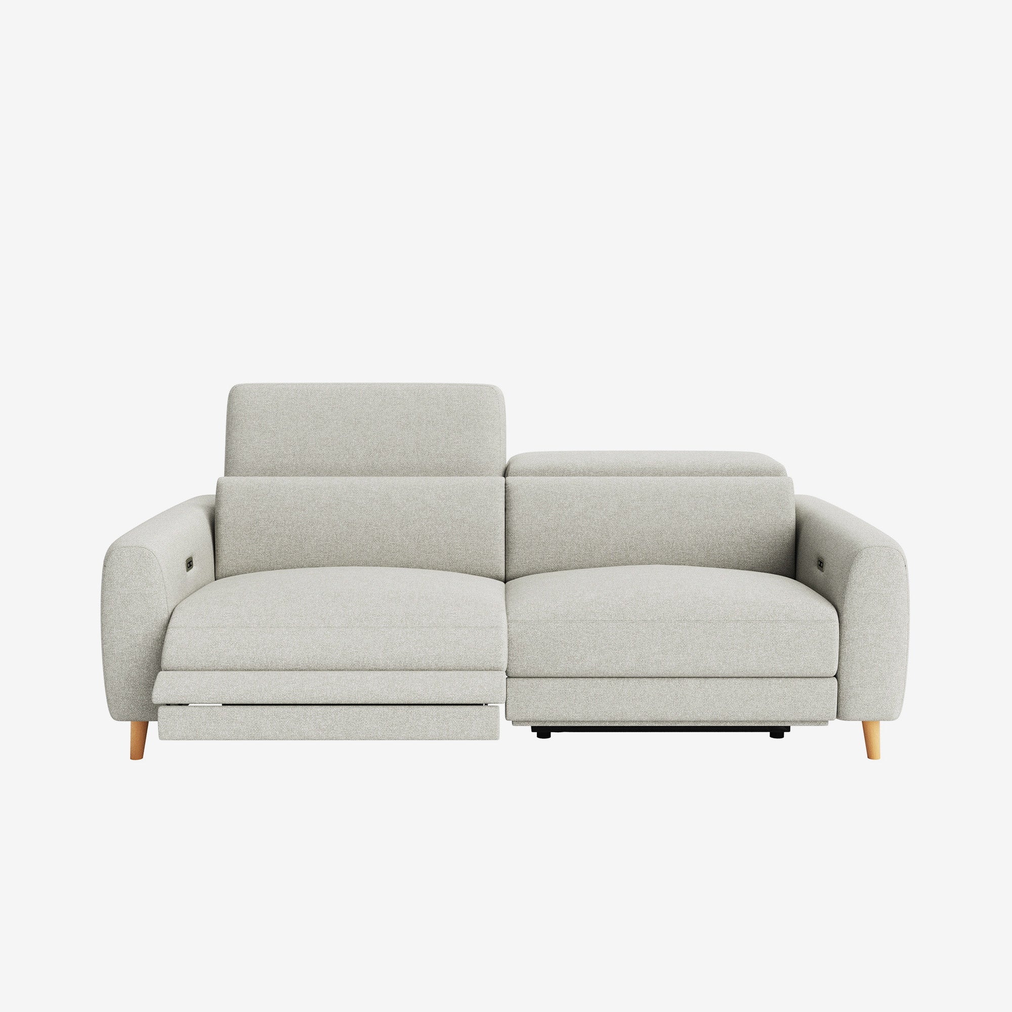 Hampton 3 Seater Fabric Recliner Sofa Stone