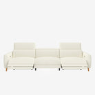 Hampton 4 Seater Fabric Recliner Sofa White