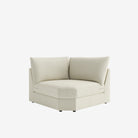 Melo Corner Fabric Sofa Curve White