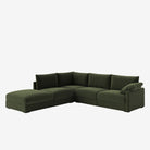 Melo Sectional Fabric Sofa Forest Right