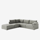 Melo Sectional Fabric Sofa Storm Right