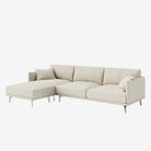 Portage L-Shaped Leather Sofa Brianne Light Taupe Left